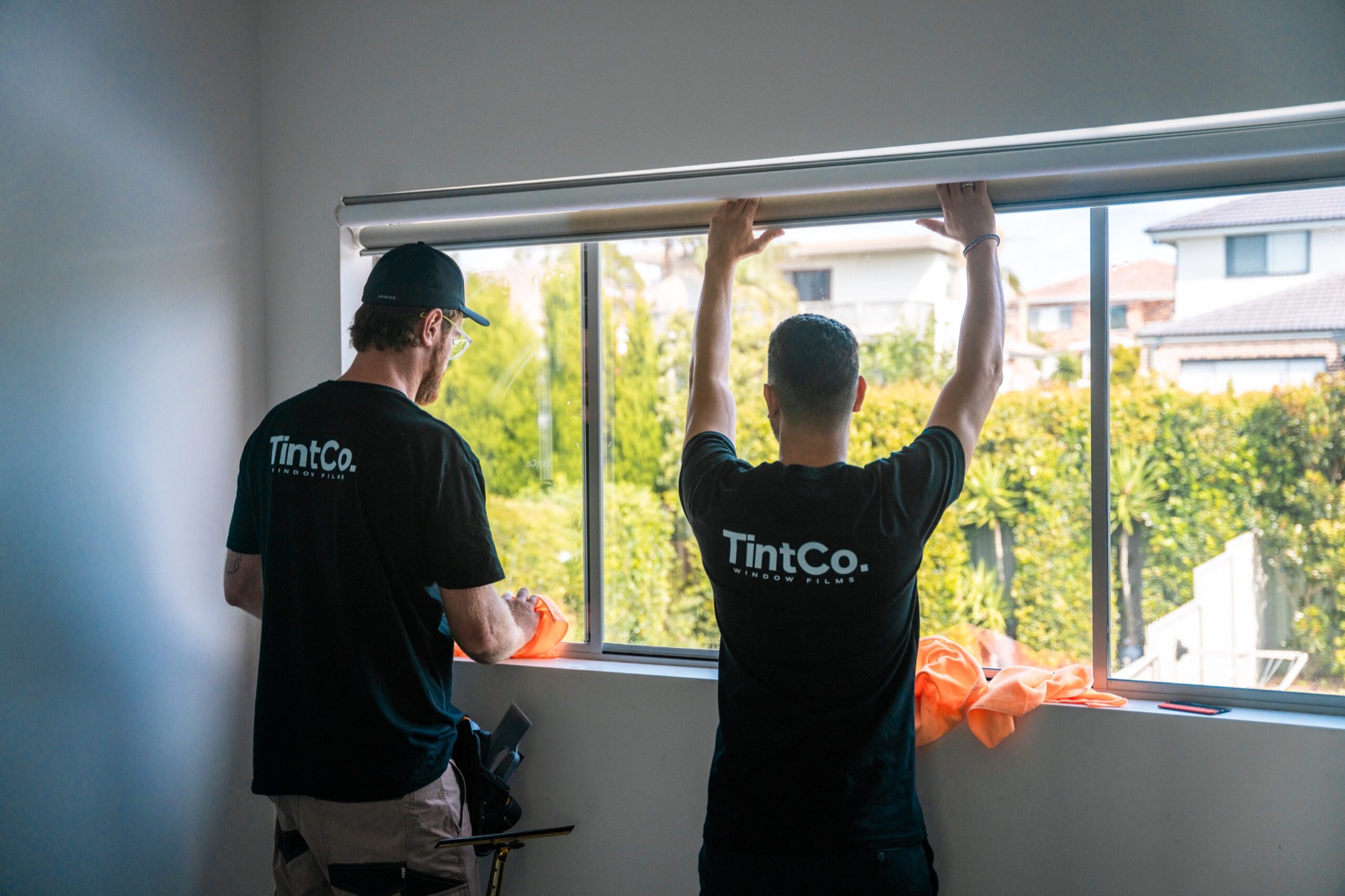 TintCo installers tinting a home in the Sutherland Shire